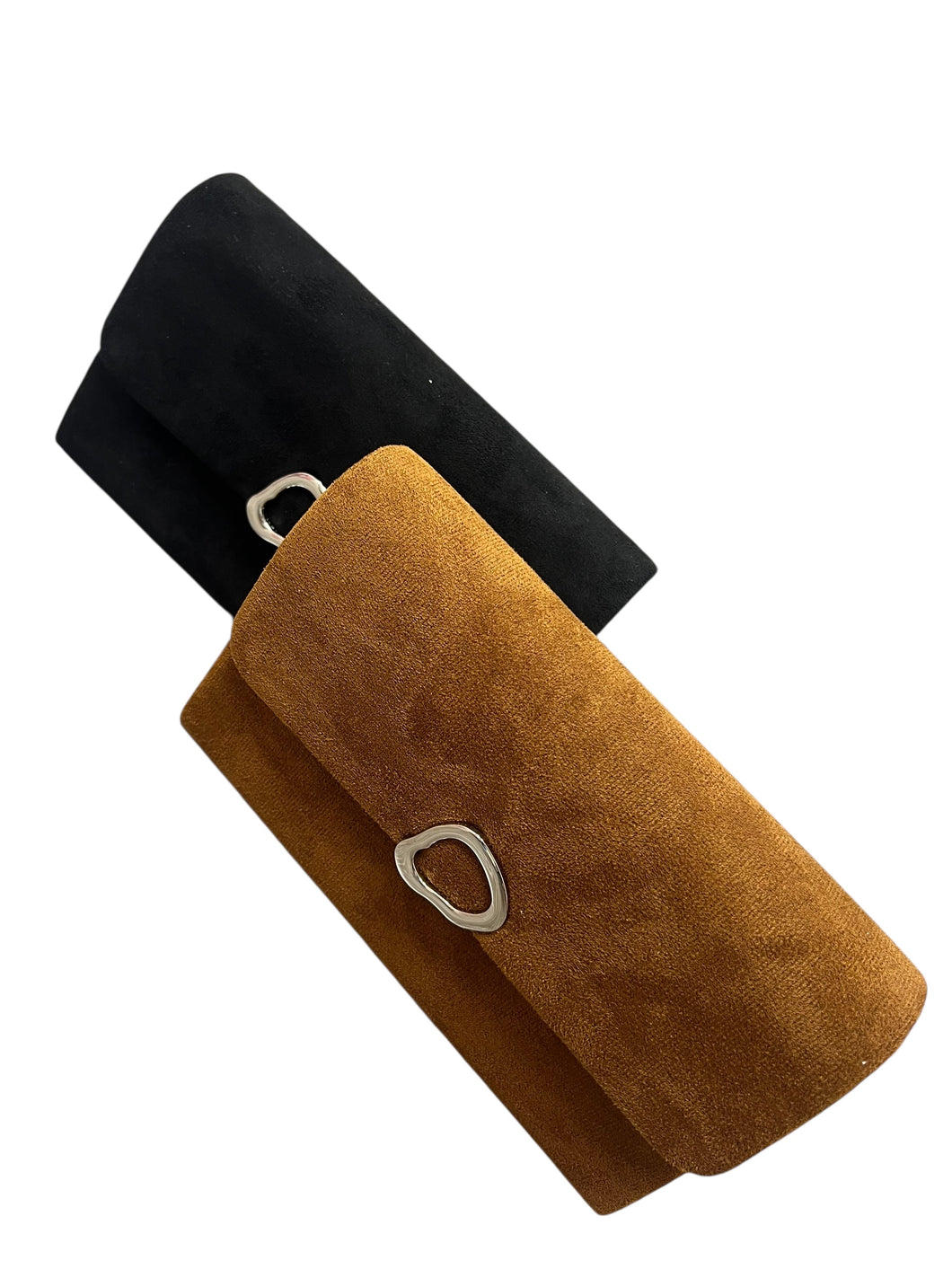 Pochette dainetto con dettaglio metallo - Borsa - Stilosa