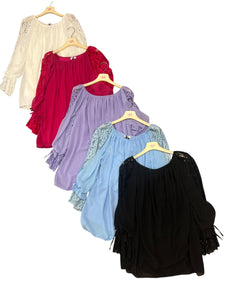 Camicetta pizzo spalle e fiocchi - abbigliamento - Stilosa
