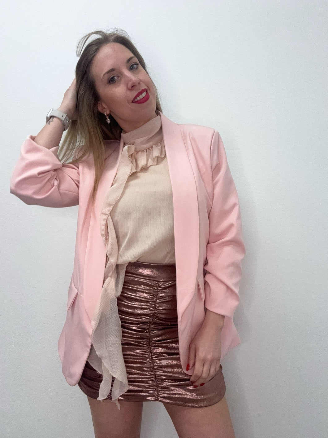 Giacca manica arricciata tailleur - abbigliamento - Stilosa