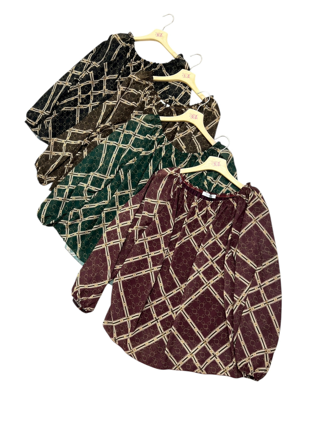 Camicetta collo arricciato catene - abbigliamento - Stilosa