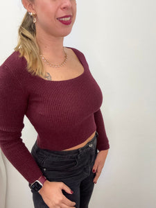Maglia corta scollo quadrato - abbigliamento - Stilosa