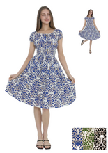 Carica l'immagine nel visualizzatore di Gallery, ABito fantasia corpetto arricciato - abbigliamento - Stilosa
