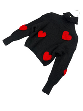 Carica l'immagine nel visualizzatore di Gallery, Maglioncino cuori ricamati - abbigliamento - Stilosa
