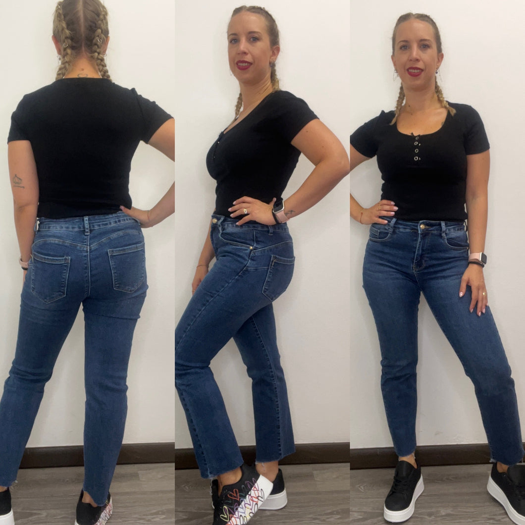 Jeans sfrangiato curvy MOM - abbigliamento - Stilosa