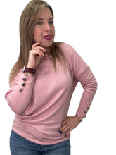 Carica l&#39;immagine nel visualizzatore di Gallery, Maglia collo a gronda con bottoni - abbigliamento - Stilosa
