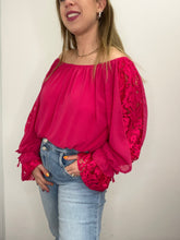 Carica l&#39;immagine nel visualizzatore di Gallery, Camicetta pizzo spalle e fiocchi - abbigliamento - Stilosa
