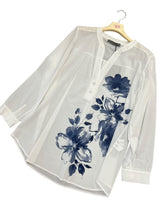 Carica l&#39;immagine nel visualizzatore di Gallery, Blusa scollo V e stampa - abbigliamento - Jiveley
