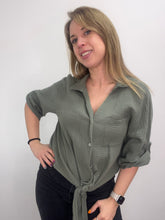 Carica l&#39;immagine nel visualizzatore di Gallery, Camicia lavorata con nodo - abbigliamento - Stilosa
