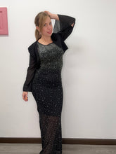 Carica l&#39;immagine nel visualizzatore di Gallery, Abito lungo strass e trasparenze - abbigliamento - Stilosa
