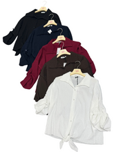 Carica l'immagine nel visualizzatore di Gallery, Camicetta tessuto operato fiocco - abbigliamento - Stilosa

