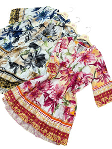 Abito scollo V con balza - abbigliamento - Stilosa