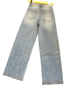 Jeans palazzo strass zebra - abbigliamento - Stilosa