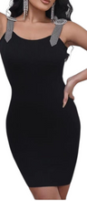 Carica l'immagine nel visualizzatore di Gallery, Abito costina con spalline di strass - abbigliamento - Stilosa

