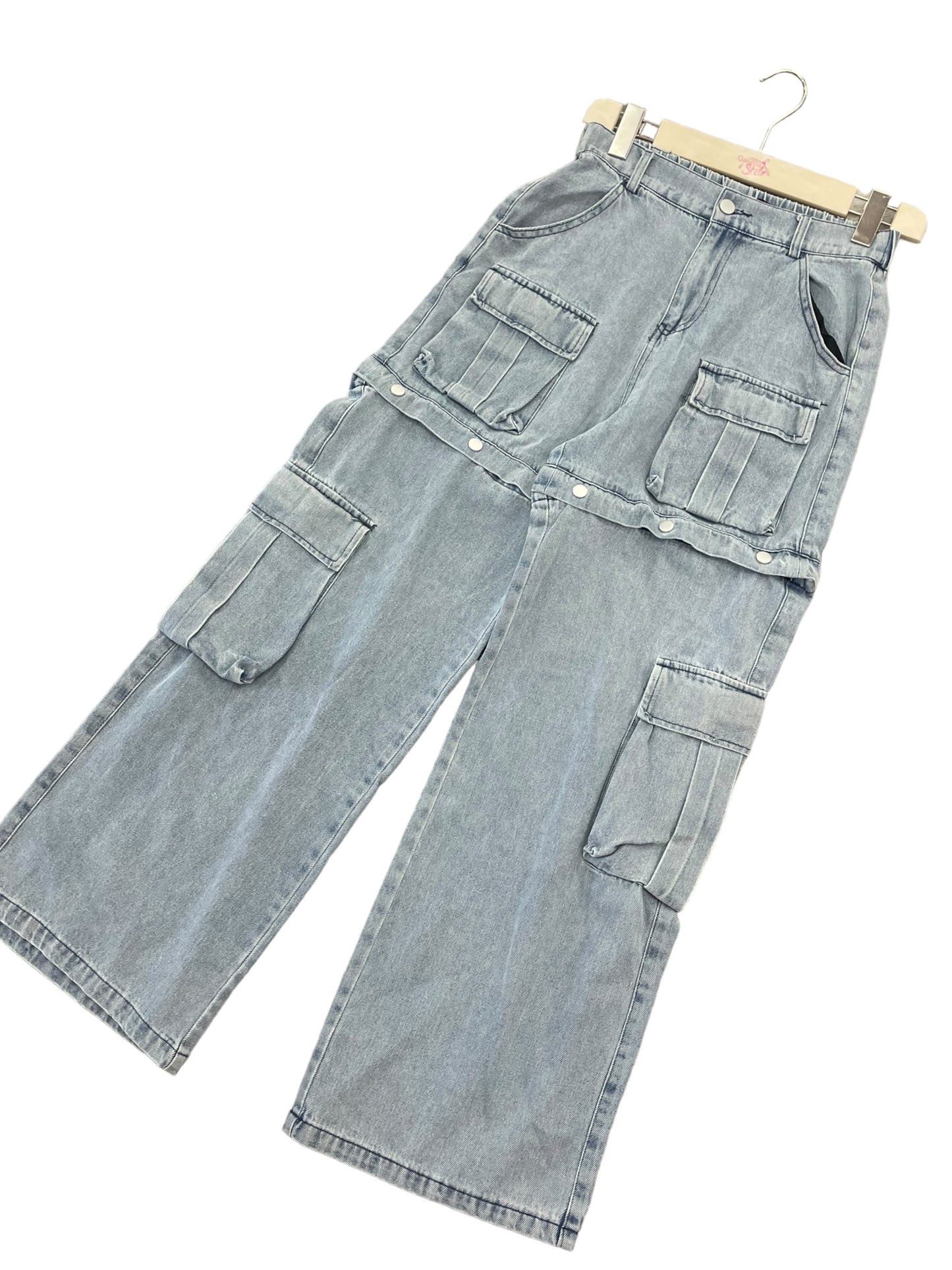 Jeans cargo bottoni short - abbigliamento - Stilosa