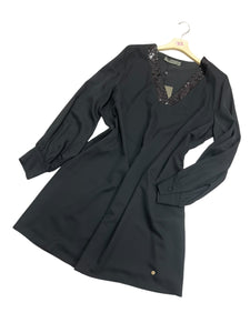Abito con bordo in paillettes - abbigliamento - Jiveley