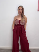Carica l'immagine nel visualizzatore di Gallery, Tuta corpetto righe ricamate - abbigliamento - Stilosa
