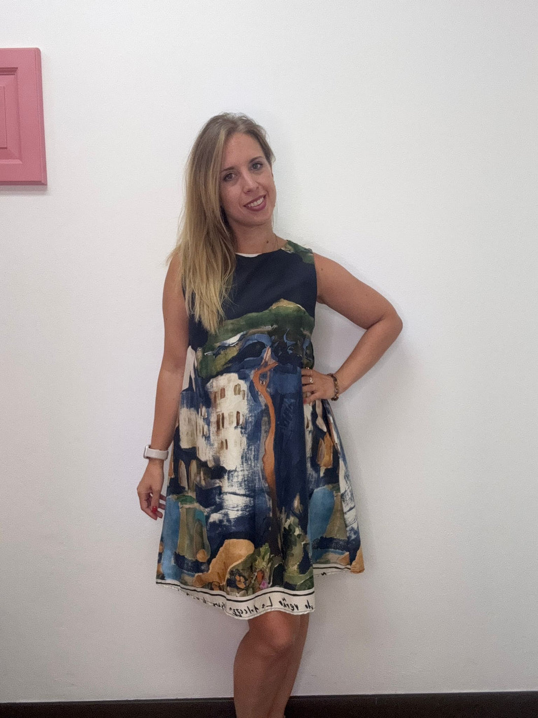 Abito trapezio stampa - abbigliamento - Stilosa