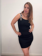 Carica l'immagine nel visualizzatore di Gallery, Abito costina con spalline di strass - abbigliamento - Stilosa
