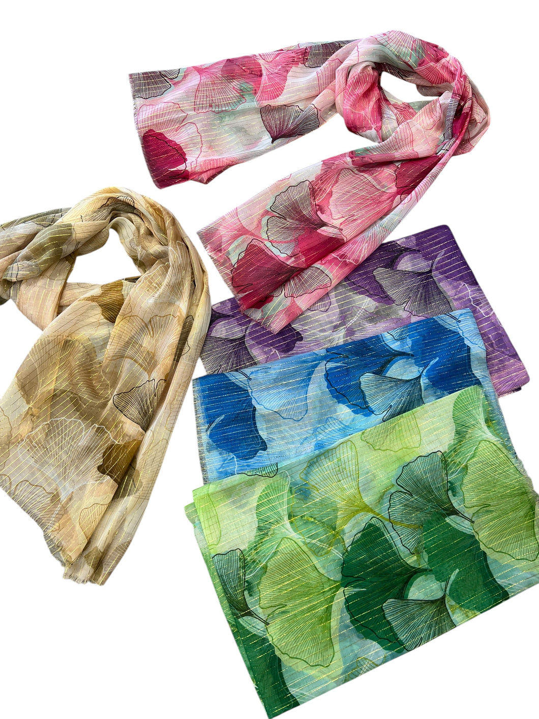 Foulard stampa rigata oro - abbigliamento - Stilosa