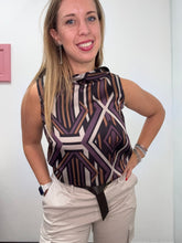 Carica l&#39;immagine nel visualizzatore di Gallery, Blusa smanicata multicolor - abbigliamento - Artigli
