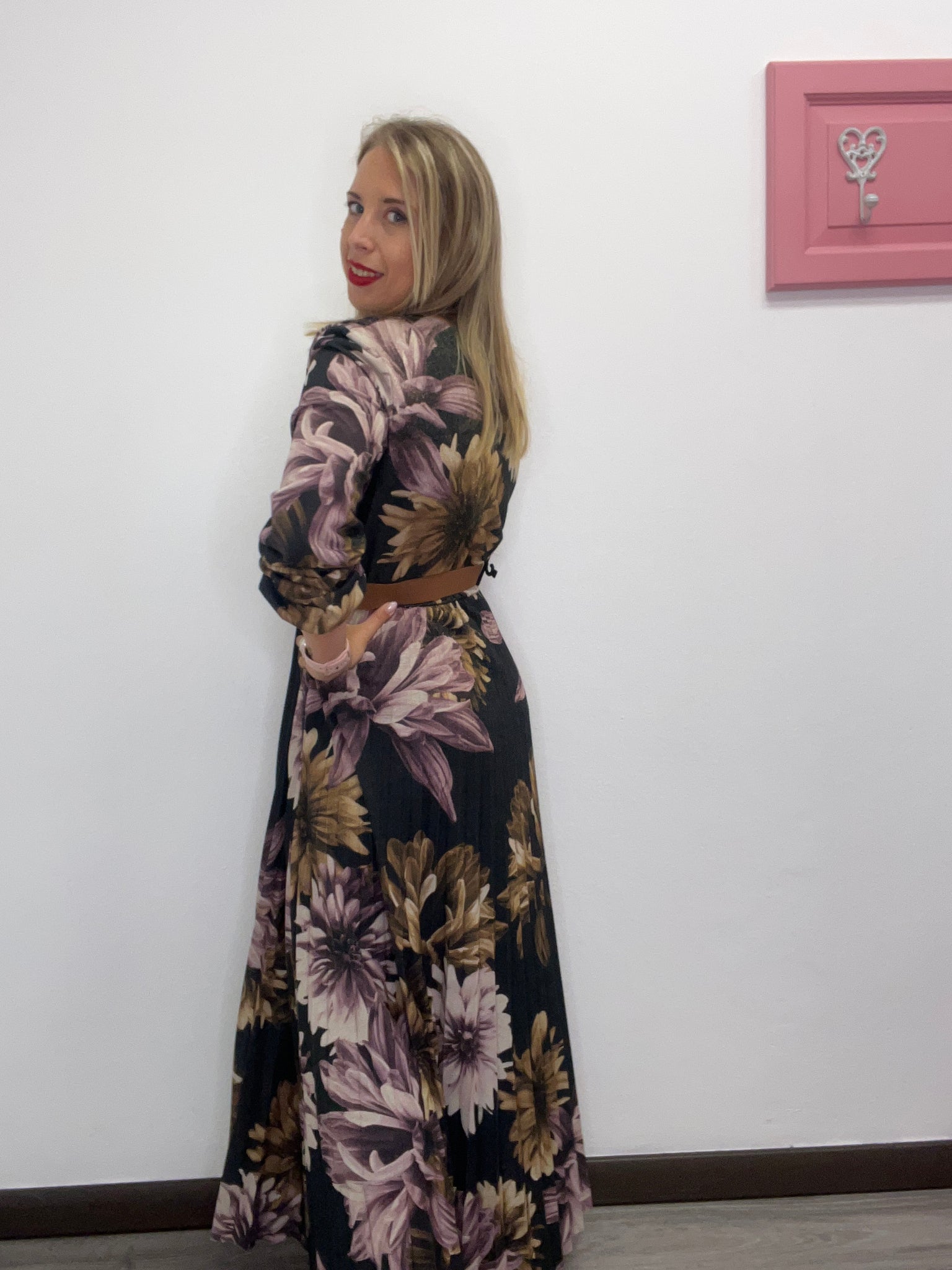 ABito lungo fantasia lurex abbigliamento Artigli Galleria di Stile