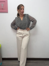 Carica l&#39;immagine nel visualizzatore di Gallery, Pantalone palazzo ccon pence e tasca - abbigliamento - Stilosa
