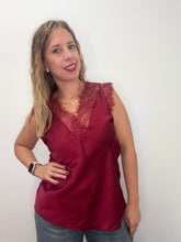 Carica l&#39;immagine nel visualizzatore di Gallery, Canotta raso scollo pizzo - abbigliamento - Stilosa
