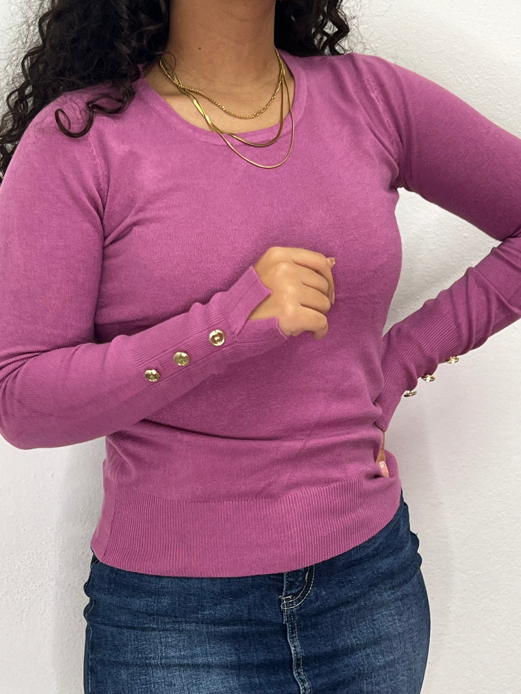 Maglia girocollo con bottoni - abbigliamento - Artigli