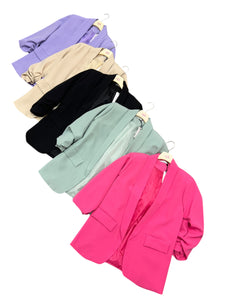 Giacca manica arricciata tailleur - abbigliamento - Stilosa