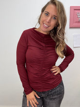 Carica l'immagine nel visualizzatore di Gallery, Maglia jersey arricciata davanti - abbigliamento - Stilosa

