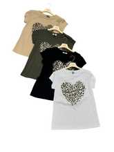 Carica l'immagine nel visualizzatore di Gallery, T-shirt cuore maculato oro - abbigliamento - Stilosa
