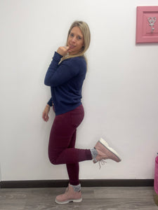 Jeans skinny vino e nero - abbigliamento - Stilosa