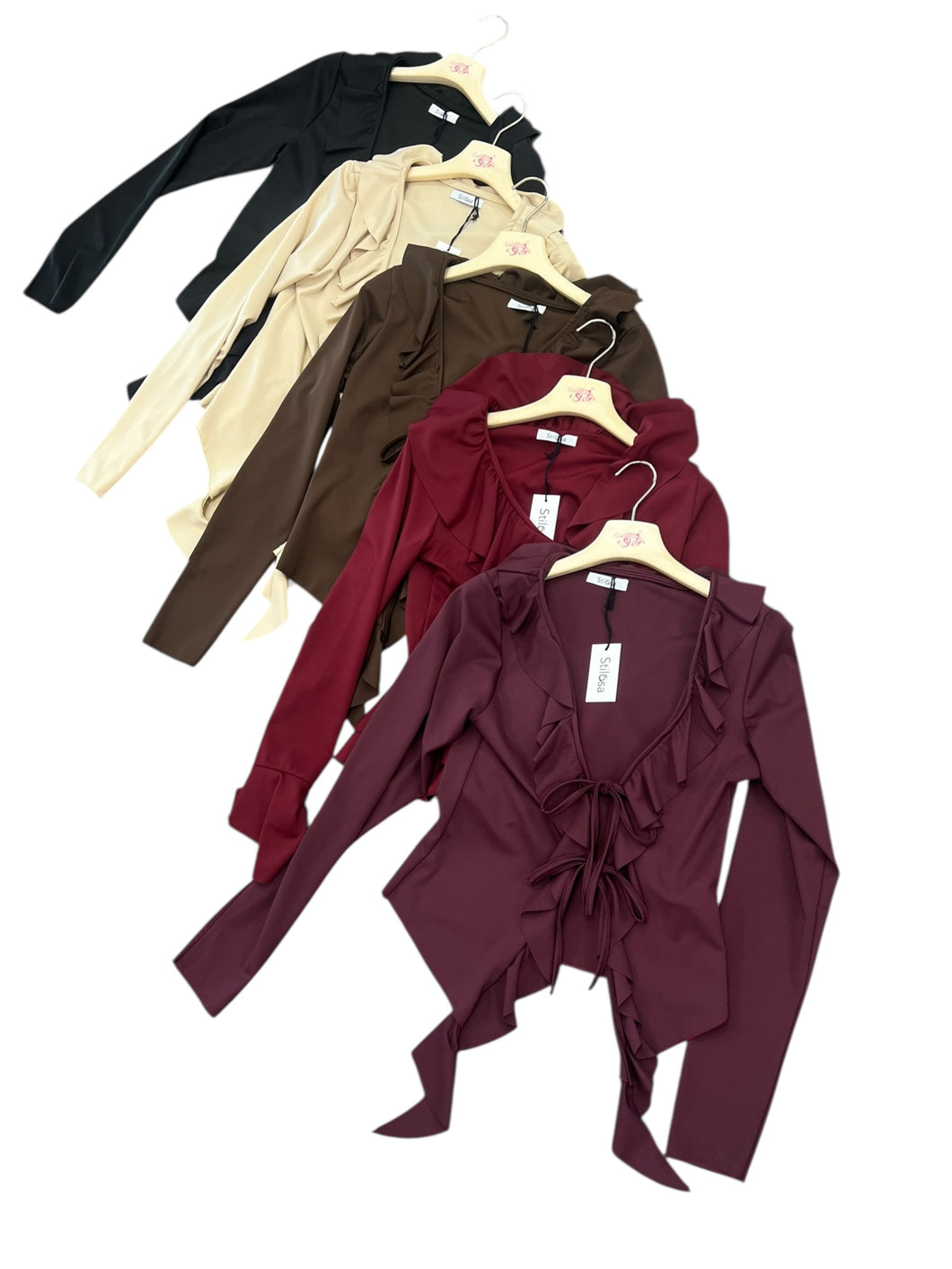 Maglia jersey corta con laccetti - abbigliamento - Stilosa