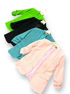 Giacca manica arricciata tailleur - abbigliamento - Stilosa