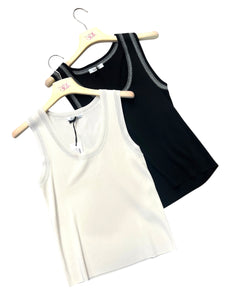 Canotta profilo lurex stretch - abbigliamento - Stilosa