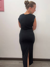 Carica l&#39;immagine nel visualizzatore di Gallery, Abito lungo jersey ripreso - abbigliamento - Stilosa
