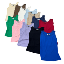 Carica l'immagine nel visualizzatore di Gallery, Canotta spalla larga profili pizzo - abbigliamento - Stilosa
