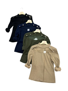 Maglia lurex con velo e bottoni - abbigliamento - Stilosa