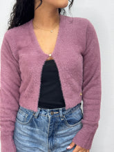 Carica l&#39;immagine nel visualizzatore di Gallery, Cardigan corto con pelo - abbigliamento - Artigli
