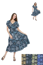 Carica l'immagine nel visualizzatore di Gallery, ABito cotone fantasia midi ruota - abbigliamento - Stilosa
