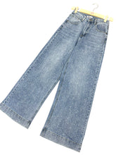 Carica l&#39;immagine nel visualizzatore di Gallery, Jeans palazzo brillantini - abbigliamento - Stilosa
