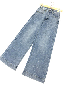 Jeans palazzo brillantini - abbigliamento - Stilosa