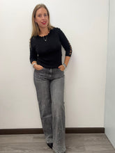 Carica l&#39;immagine nel visualizzatore di Gallery, Jeans palazzo cascata strass 1113 - JEANS - Stilosa
