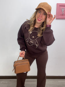 Felpa con strass orsetto - abbigliamento - Artigli