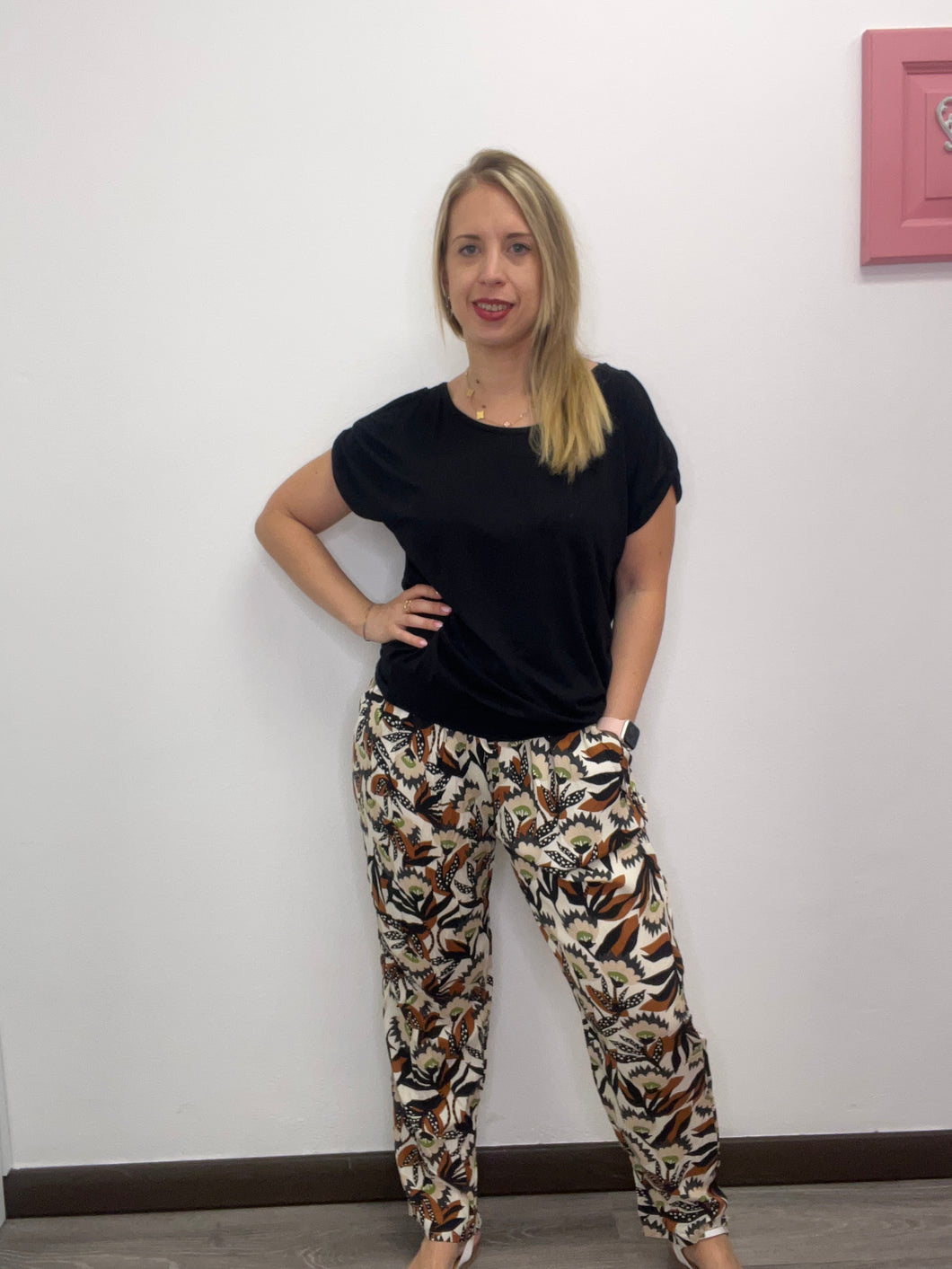Panta tuta fantasia fiori astratti - abbigliamento - Stilosa