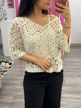 Carica l'immagine nel visualizzatore di Gallery, Maglia traforata cerchi - abbigliamento - Stilosa

