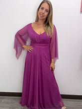 Carica l&#39;immagine nel visualizzatore di Gallery, Abito lungo tulle maniche velate - abbigliamento - Stilosa
