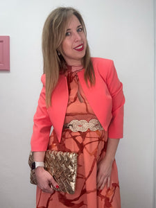 Abito lungo fantasia corallo - abbigliamento - Artigli