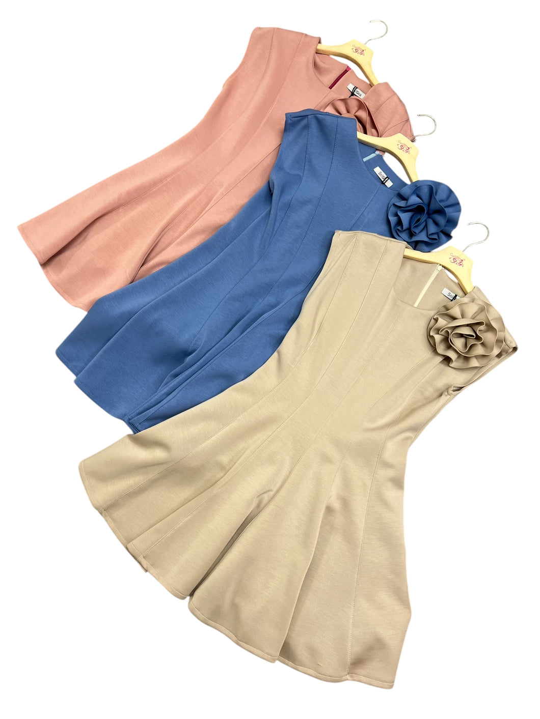Abito ruota con fiore - abbigliamento - Stilosa