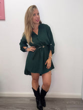 Carica l'immagine nel visualizzatore di Gallery, Maxicamicia over con cintura sottile - abbigliamento - Stilosa
